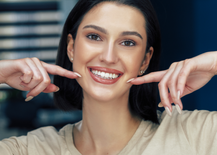 Woman smiling