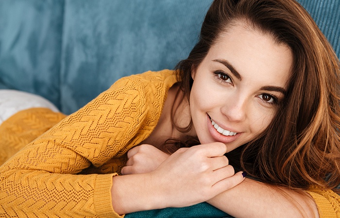 Woman with beautiful smile