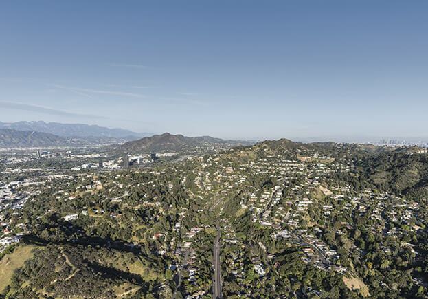 Aerial view of Studio City