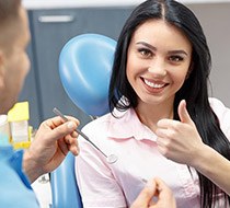 woman having dental checkup