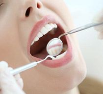 woman having dental checkup