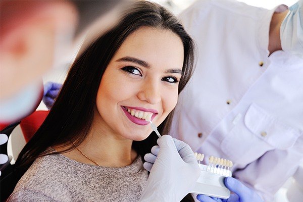 woman smiling