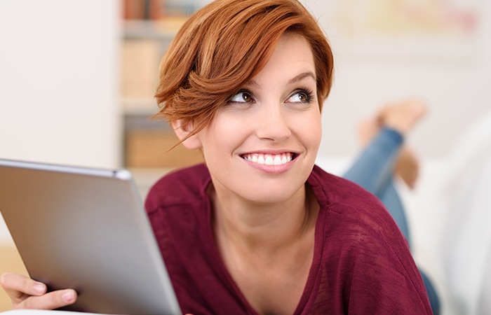 Woman with healthy smile