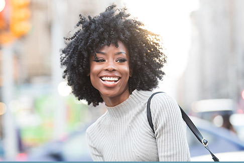 Woman with beautiful smile