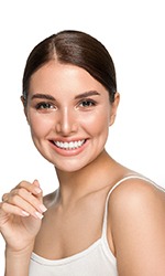 a woman smiling with veneers in Studio City