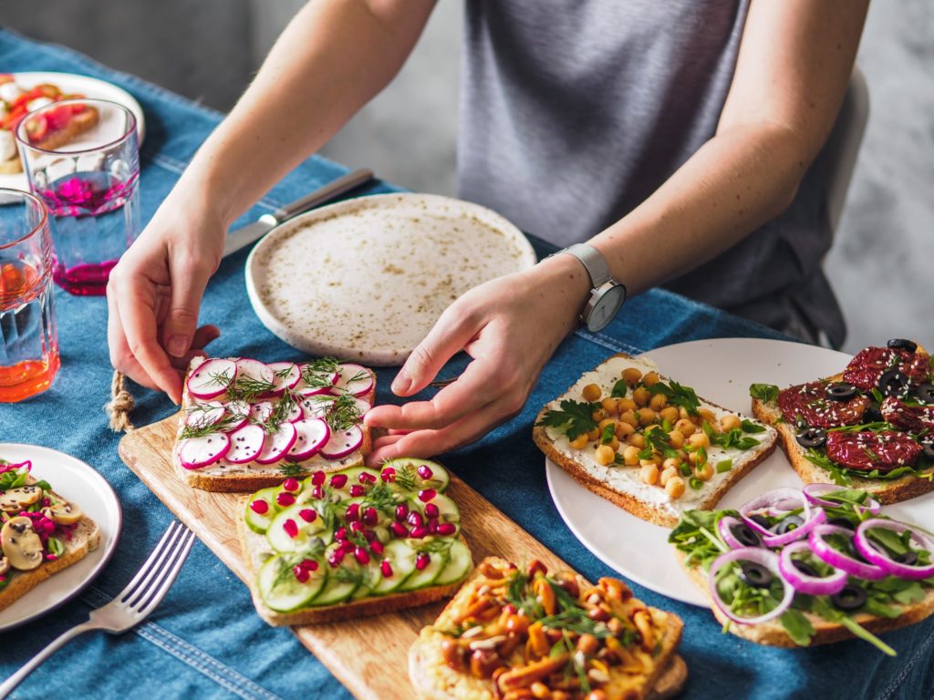 Woman preparing plant-based meal